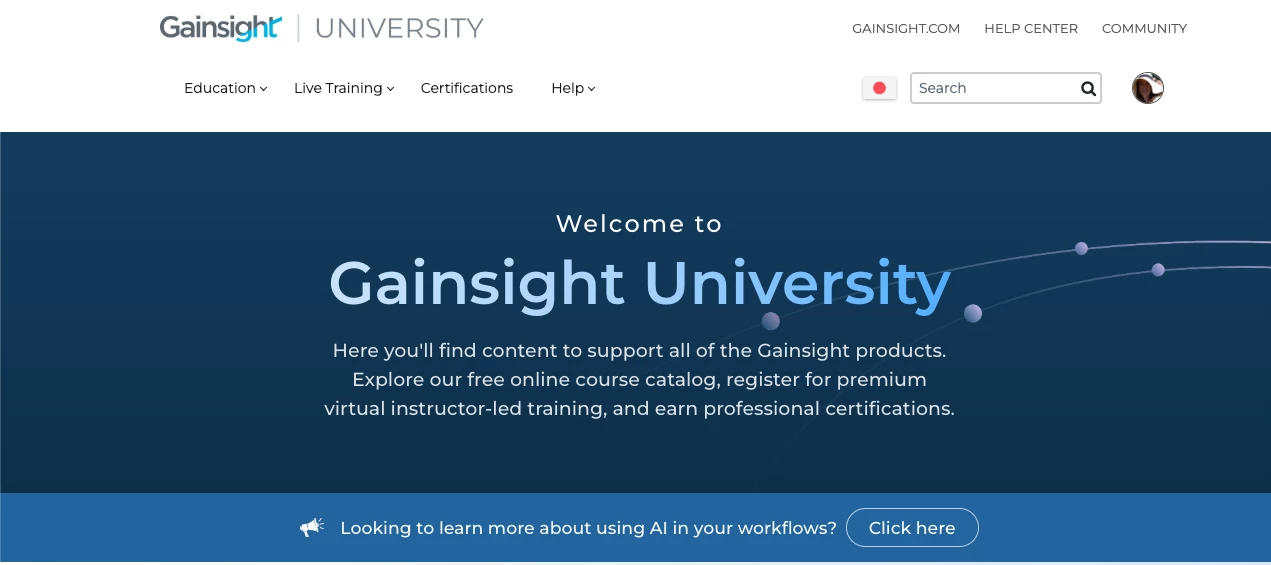 Gainsight University has a new look and improved navigation!