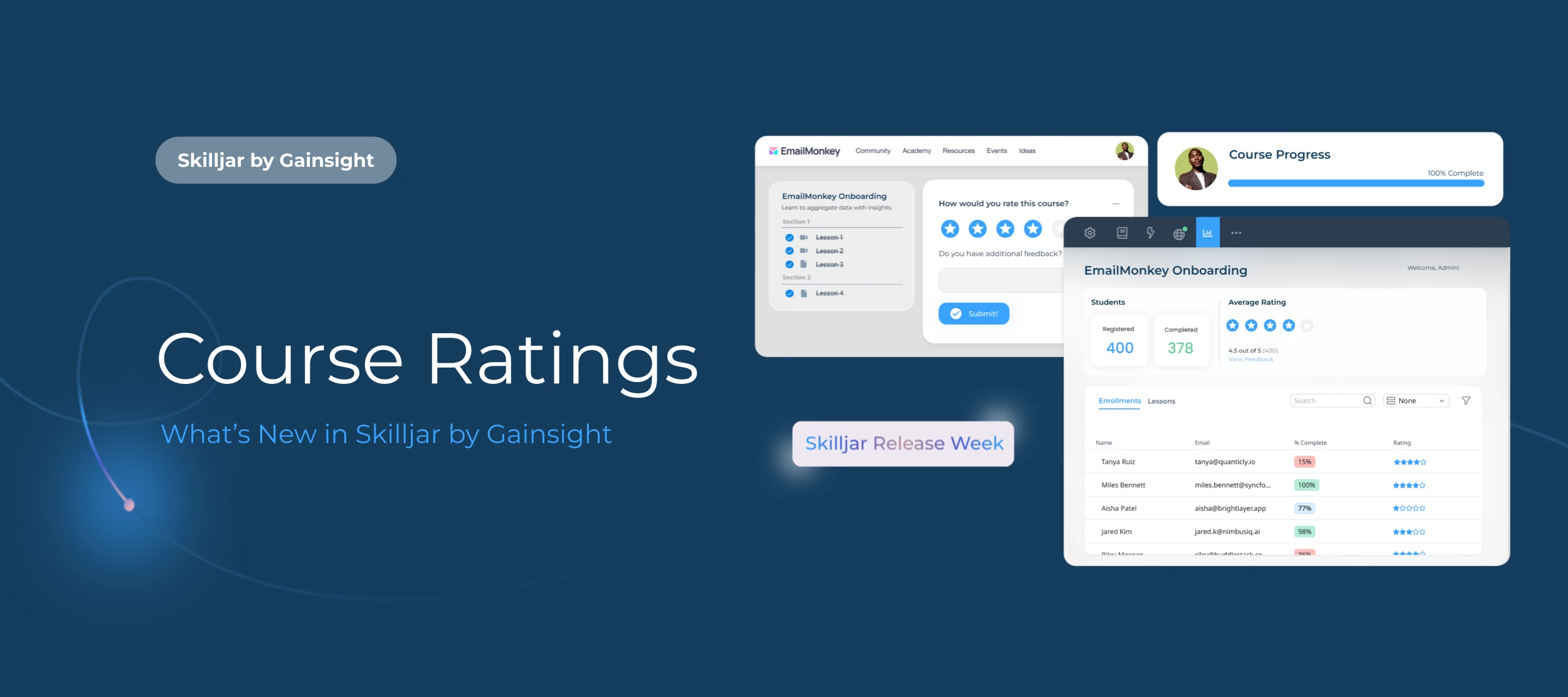 Skilljar by Gainsight: Get the Numbers and the Nuance From Your Learners with Course Ratings