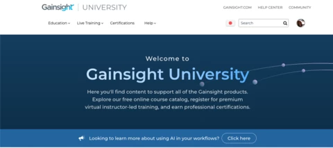 Gainsight University has a new look and improved navigation!