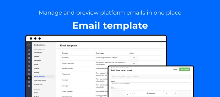 Manage and preview platform emails with our new Email Template overview ...