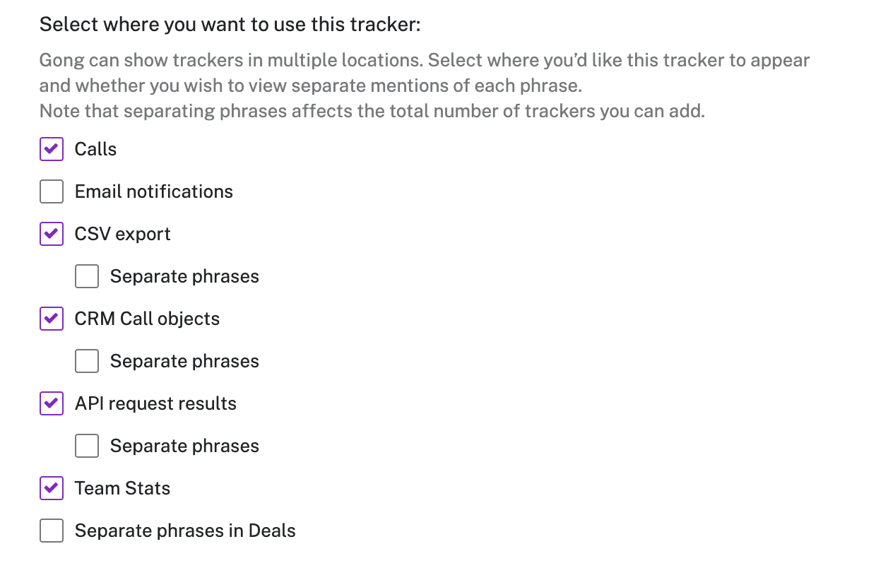 Tracker Help