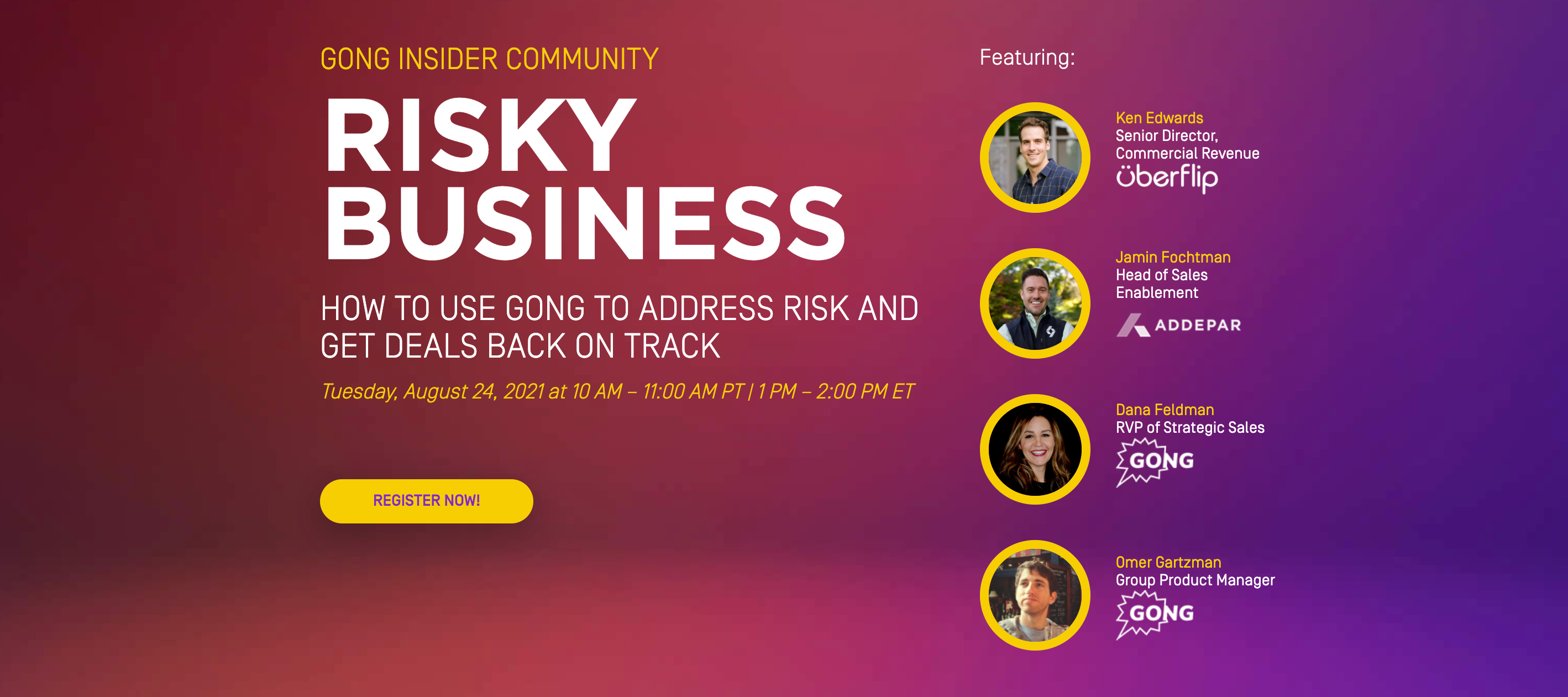 Tips from ‘Risky Business: How to use Gong to address risk and get deals back on track’