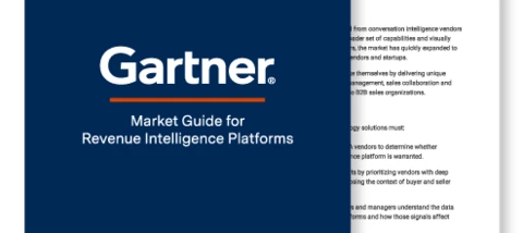 GARTNER® MARKET GUIDE FOR REVENUE INTELLIGENCE PLATFORMS