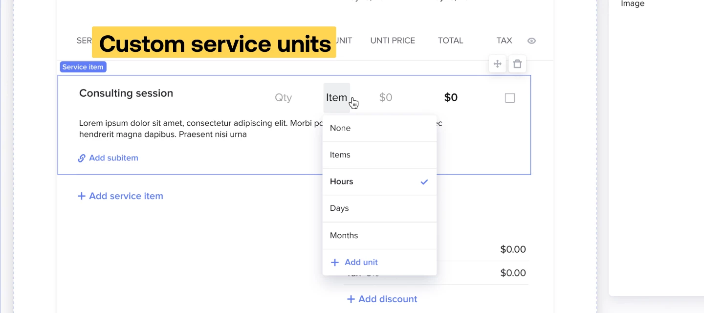 Customize Service Units