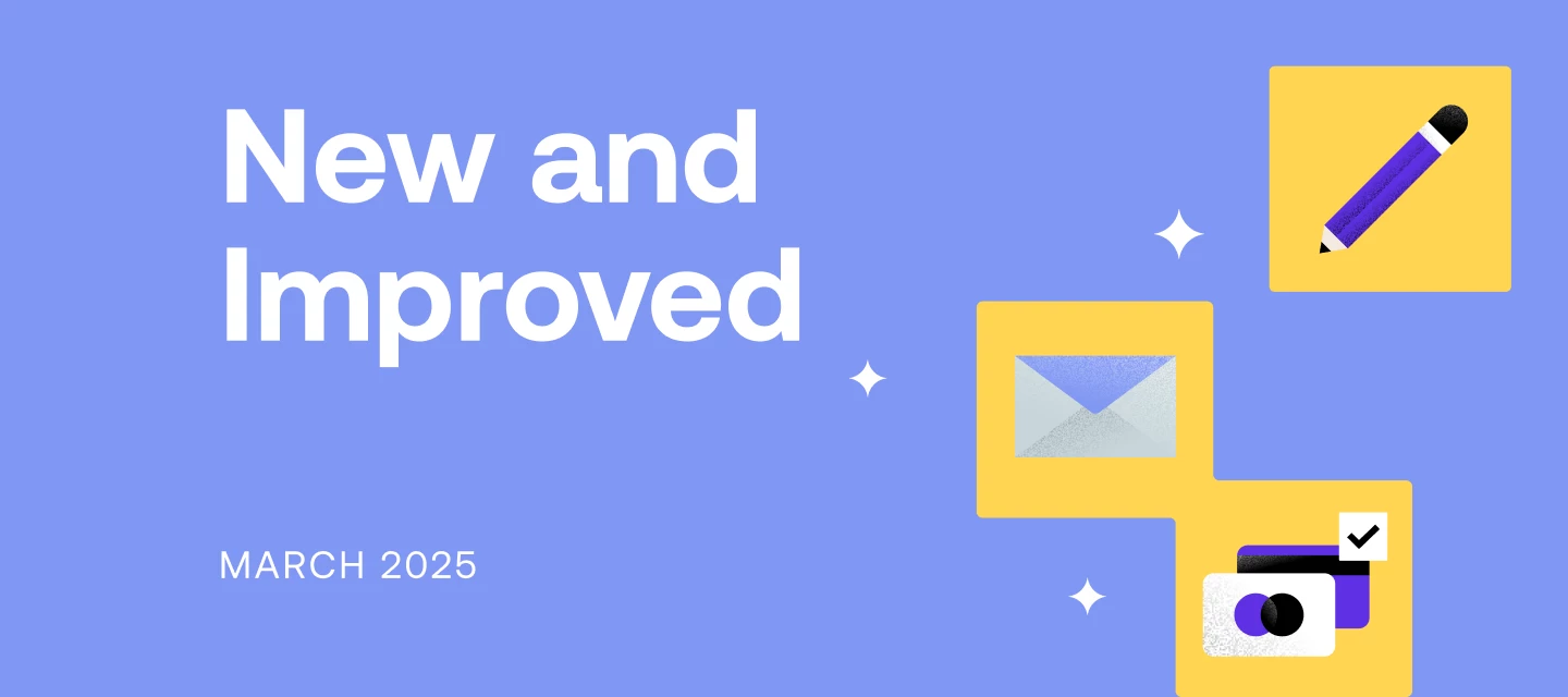 HoneyBook March 2025 new features announcement banner