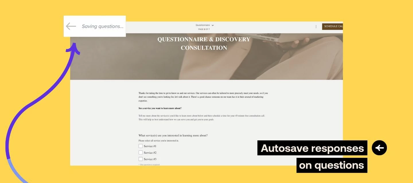 Auto-save for Question Responses in Smart Files