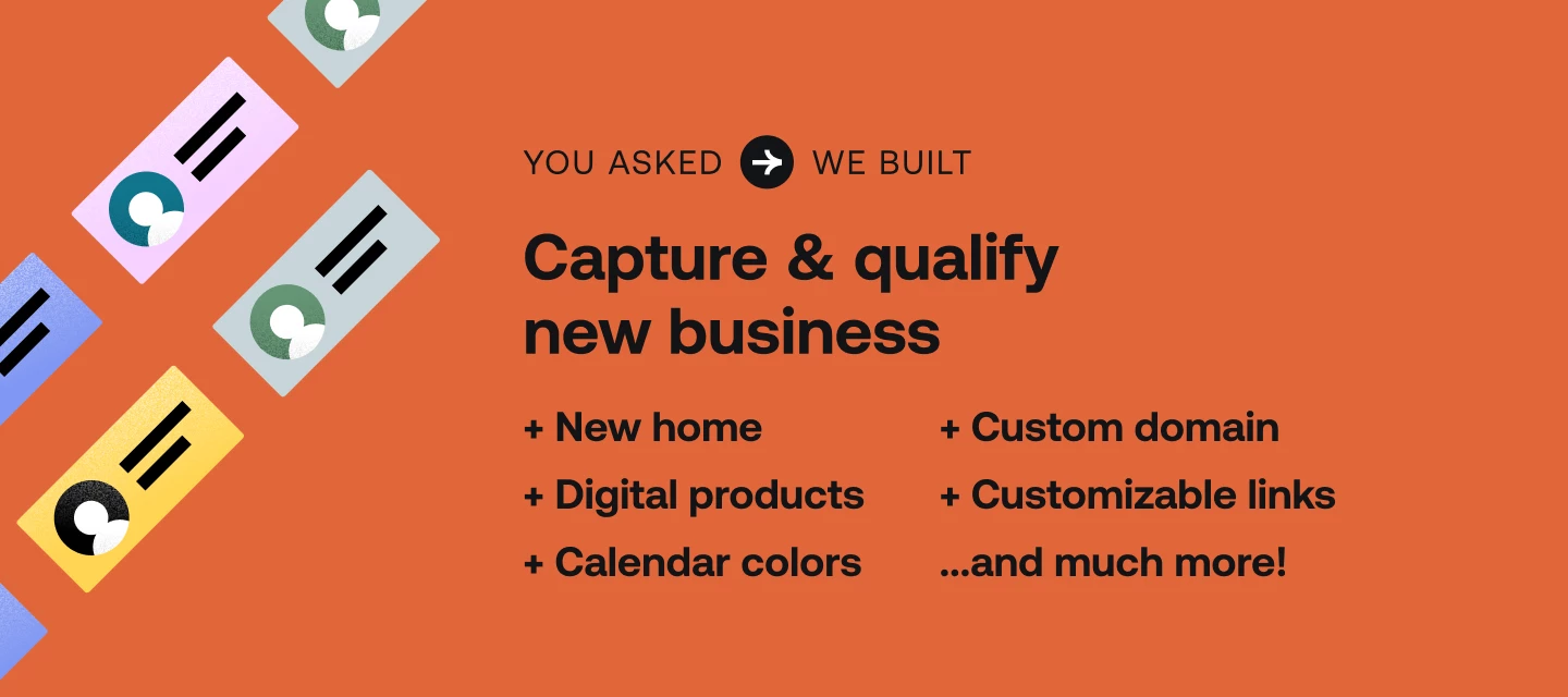 Feature release bundle: capture & qualify new business