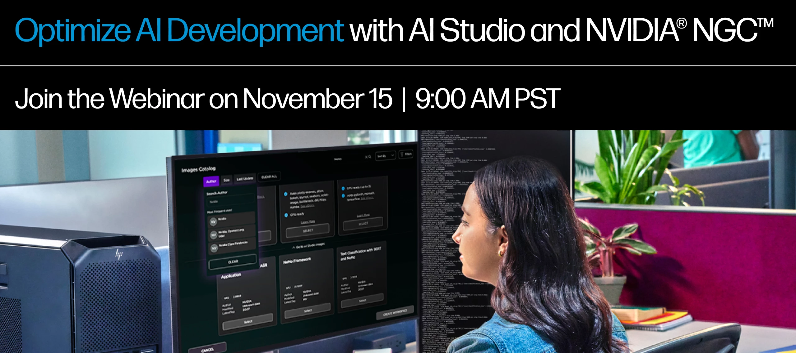 November 15th: Optimize AI Development with AI Studio and NVIDIA NGC (Webinar)