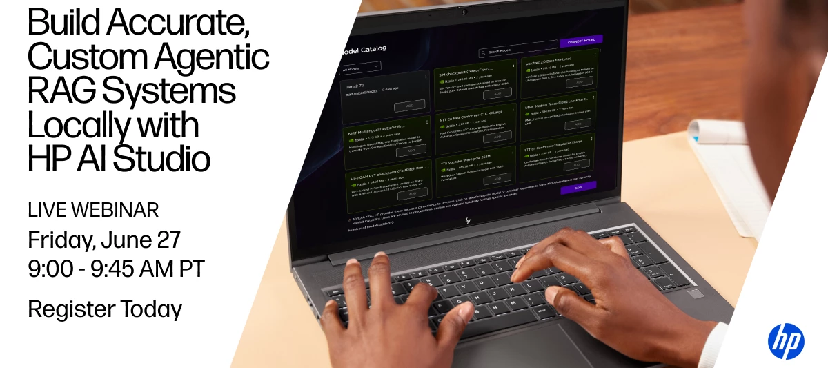 Webinar: Build accurate, custom Agentic RAG systems locally with HP AI Studio