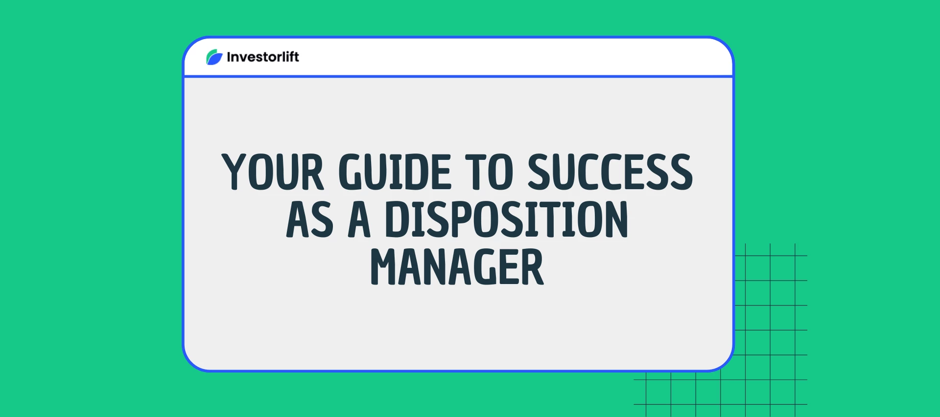 Getting Started as a Disposition Manager