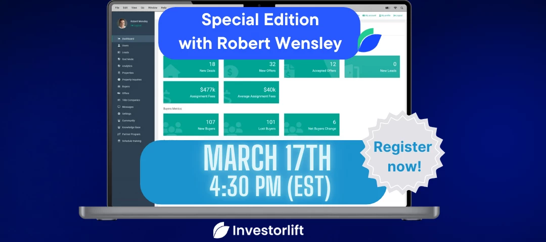 Exclusive Live with Robert Wensley – Investorlift CRM Functionality