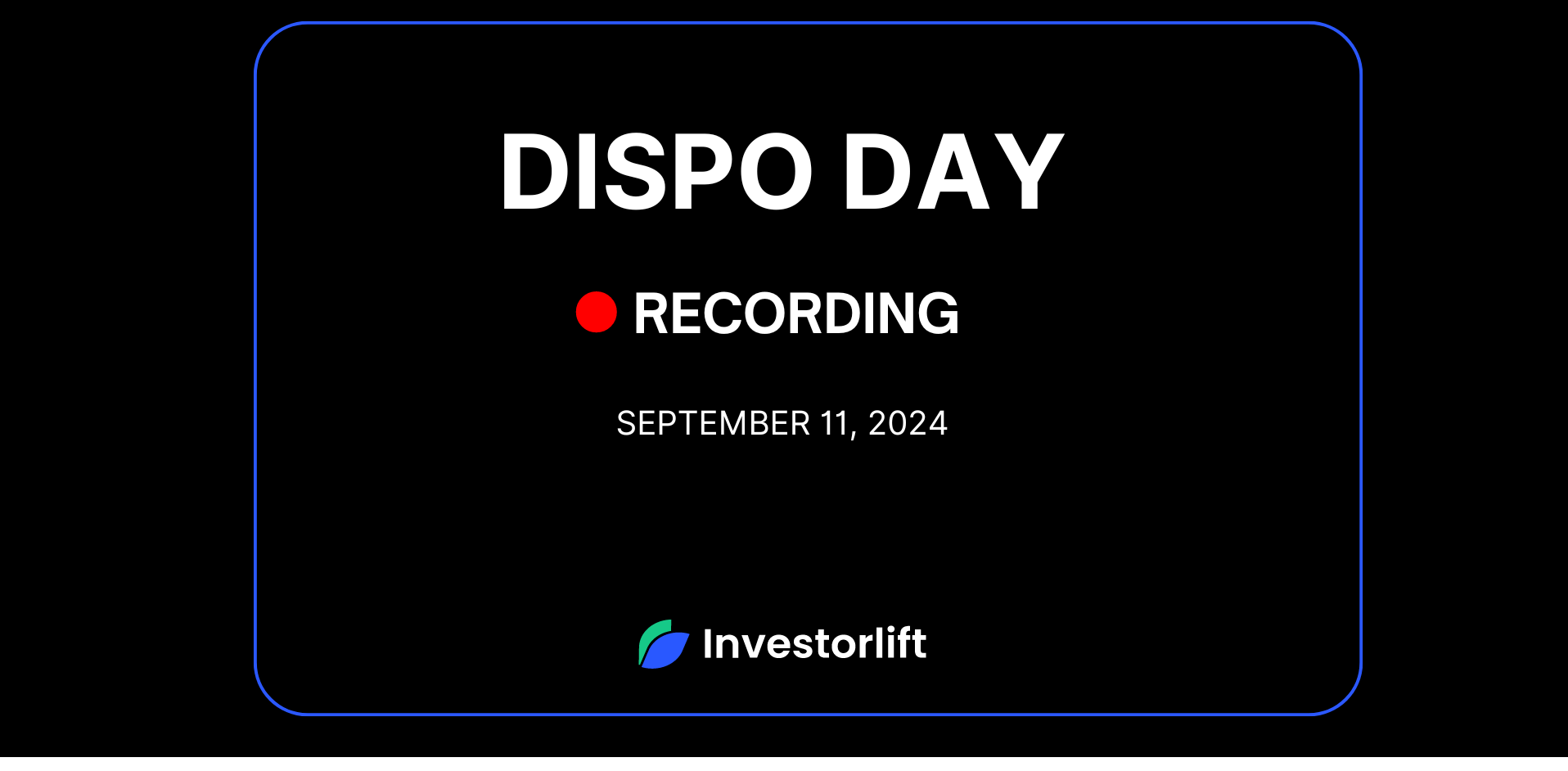 🎥Dispo Day Recording | September 11, 2024