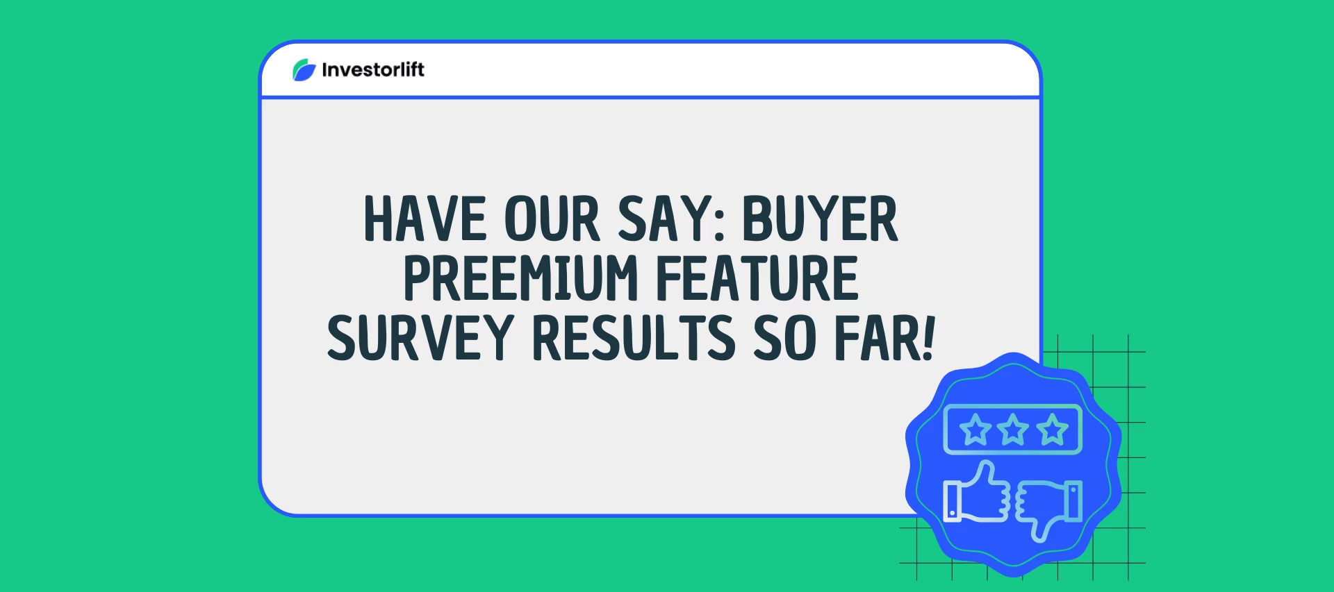 🚨 Partial Results from the Buyer Premium Feature Survey! 🚨