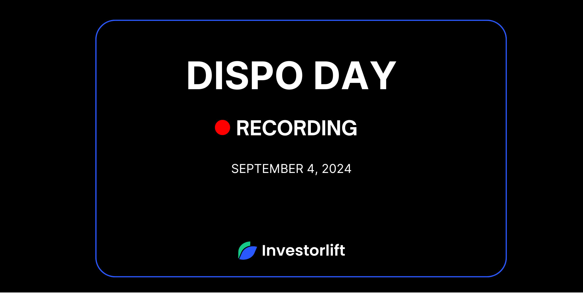 🎥Dispo Day Recording | September 4, 2024