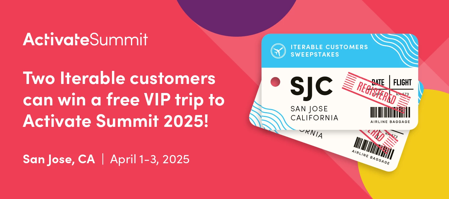 Activate win a trip! Post 1: Swipe left on the past 💔, Swipe right on the future of Marketing 💚