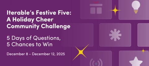 Clear Your Sleigh-chedule for a chance to win prizes in Iterable’s Festive Five (Dec. 8-12) 5️⃣ 🎁
