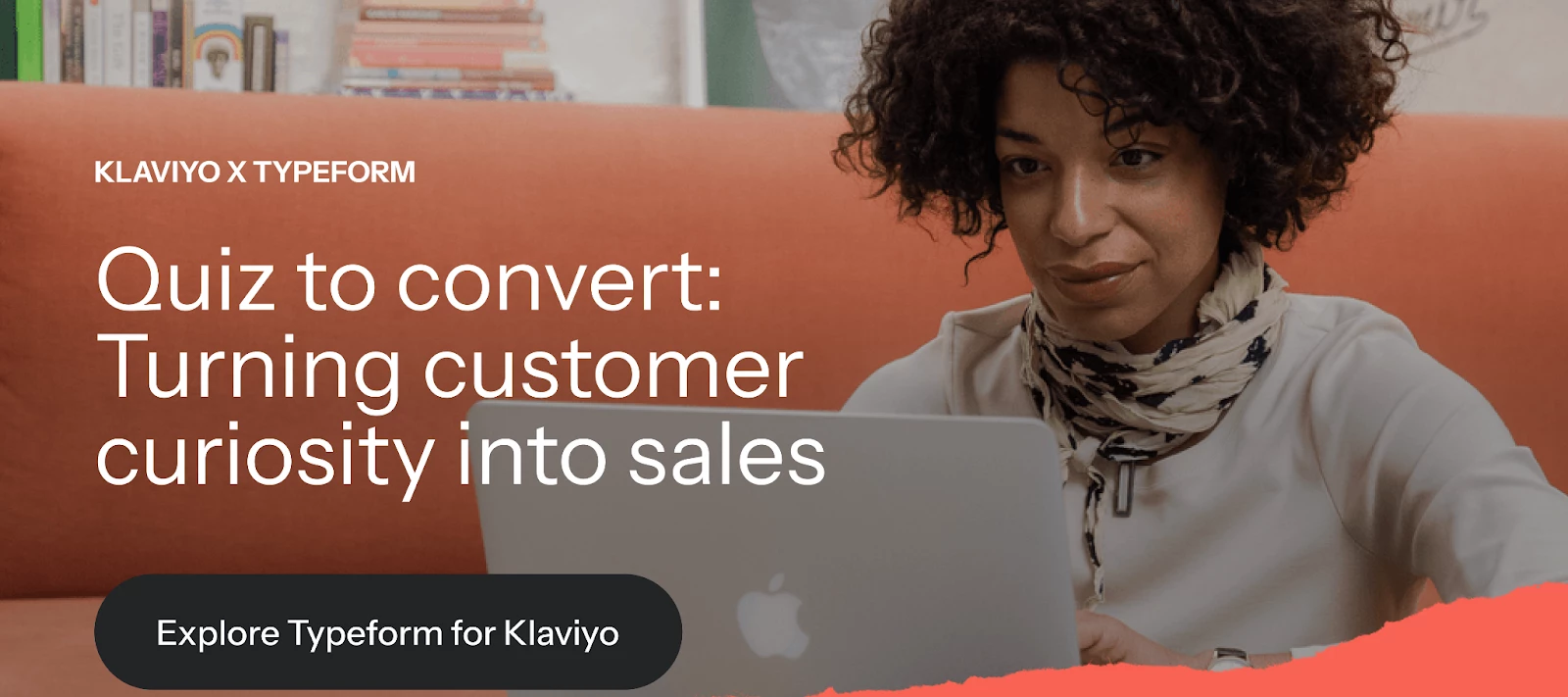 Woman exploring quiz to convert with typeform for klaviyo.