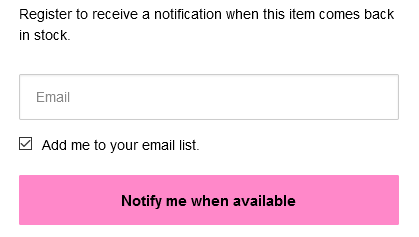 How do I get notified when an out of stock item is available to