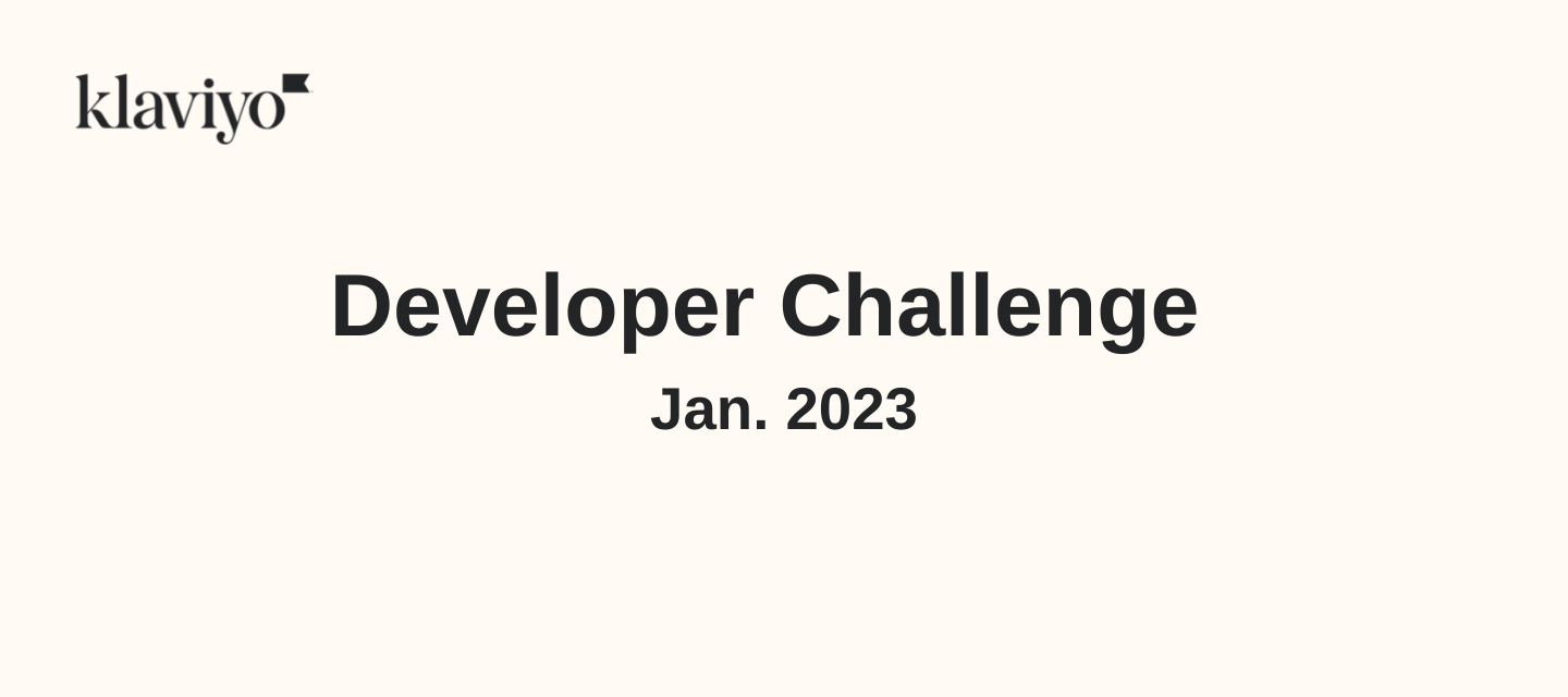 Developer Challenge | January 2023