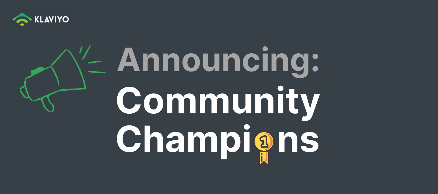 Announcing: Community Champions!