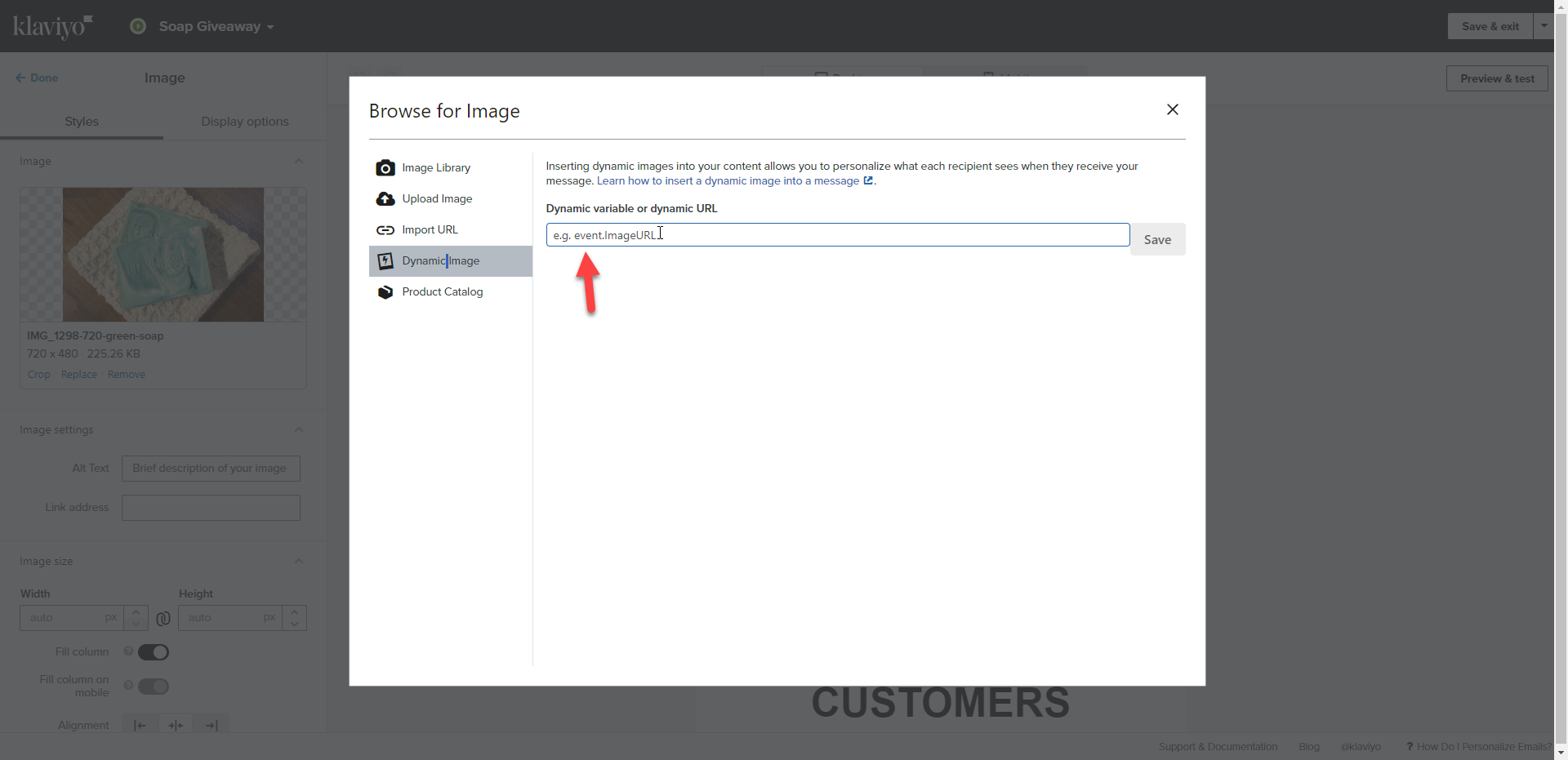 Capture steps image as a Variable and email variable - Product