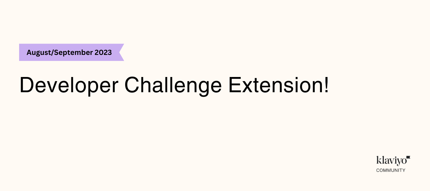Developer Challenge Extension | August 2023