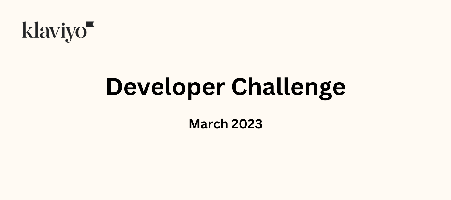 Developer Challenge | March 2023