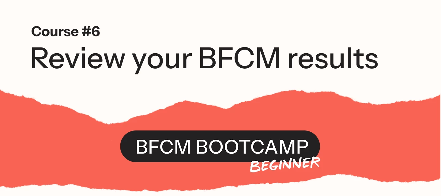 Module 6: Review your BFCM results