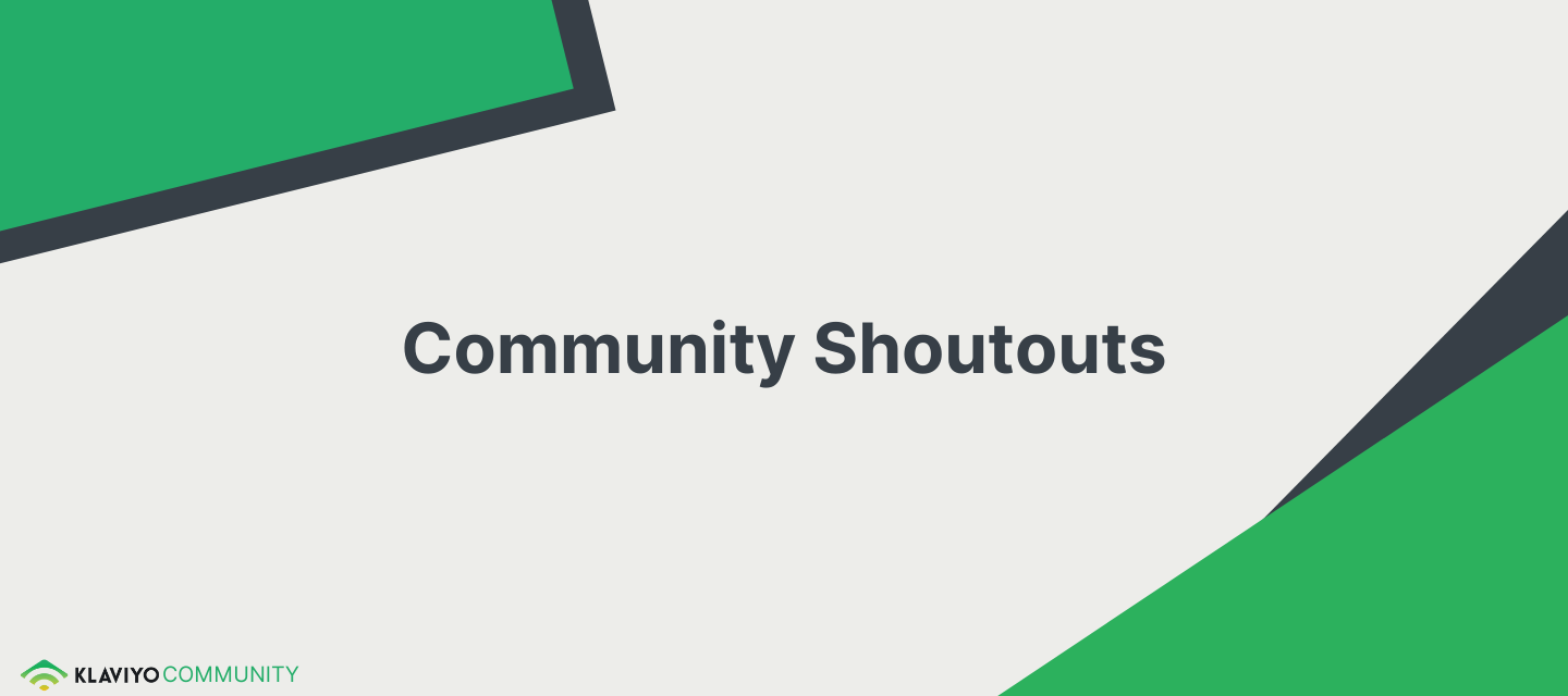 Community Shoutouts: Thank you @retention @tiebar @Reestar @Diyafury for all that you do!