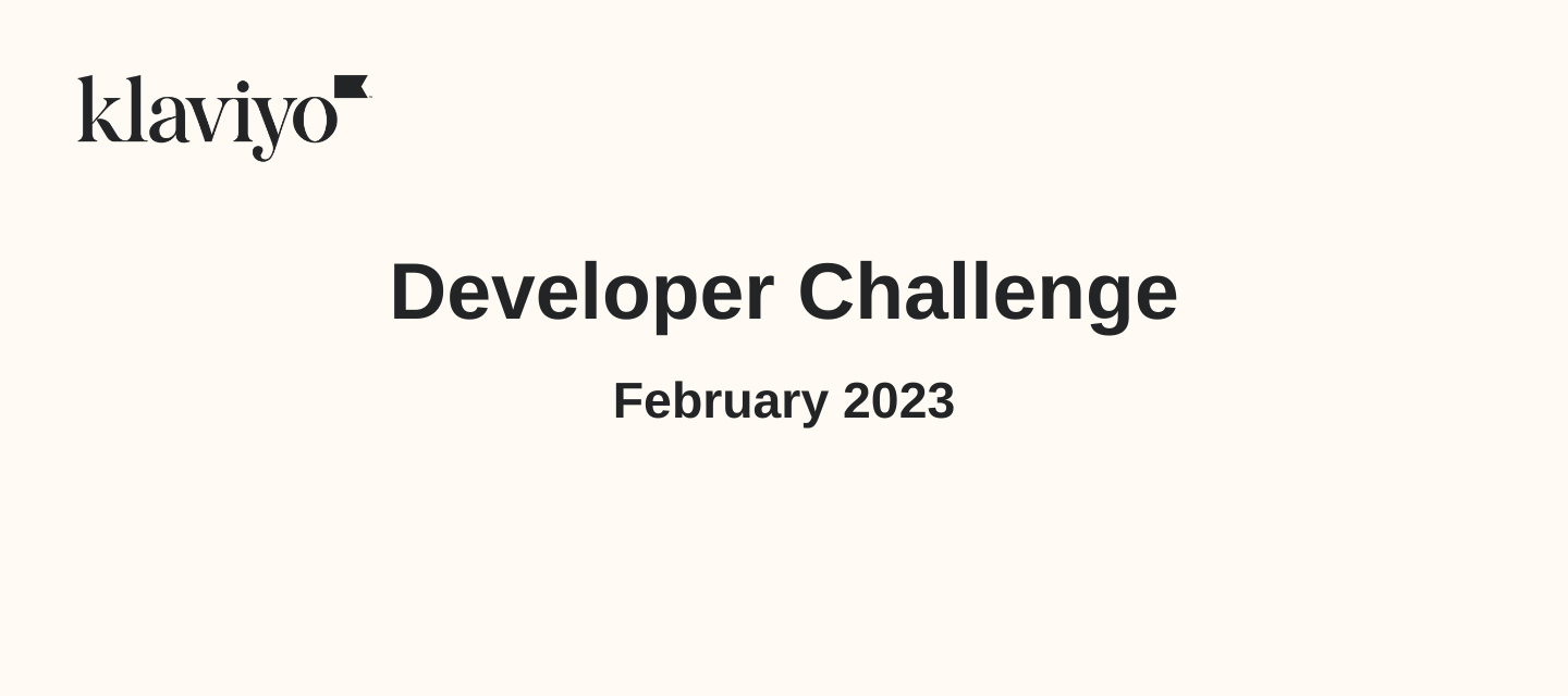 Developer Challenge | February 2023