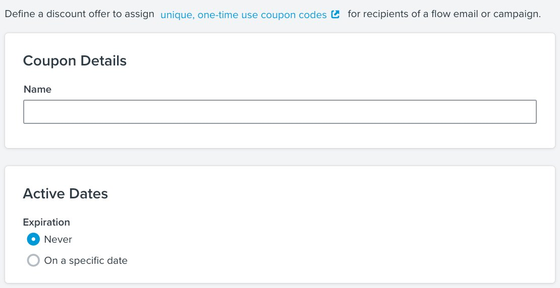 Getting started with coupon codes in Klaviyo