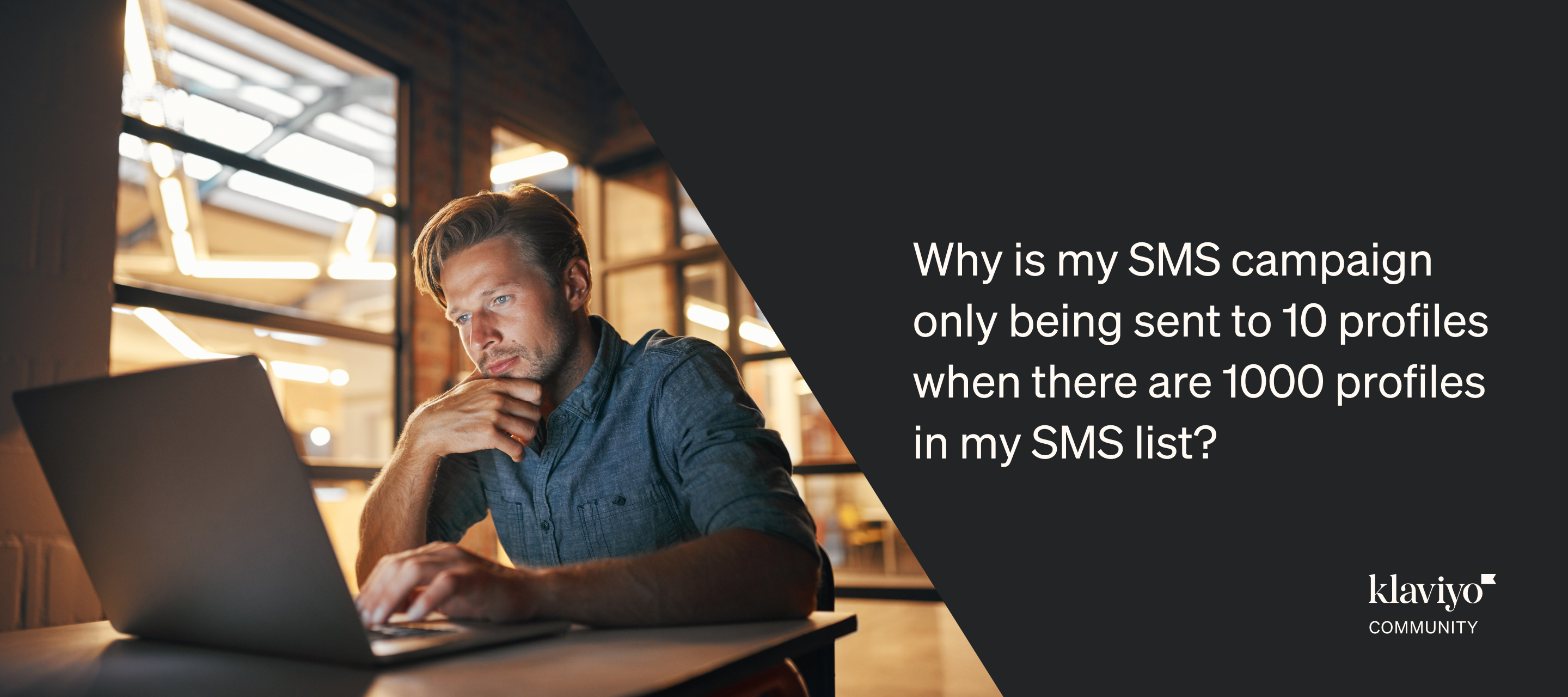 Why is my SMS campaign only being sent to 10 profiles when there are 1000 profiles in my SMS list?