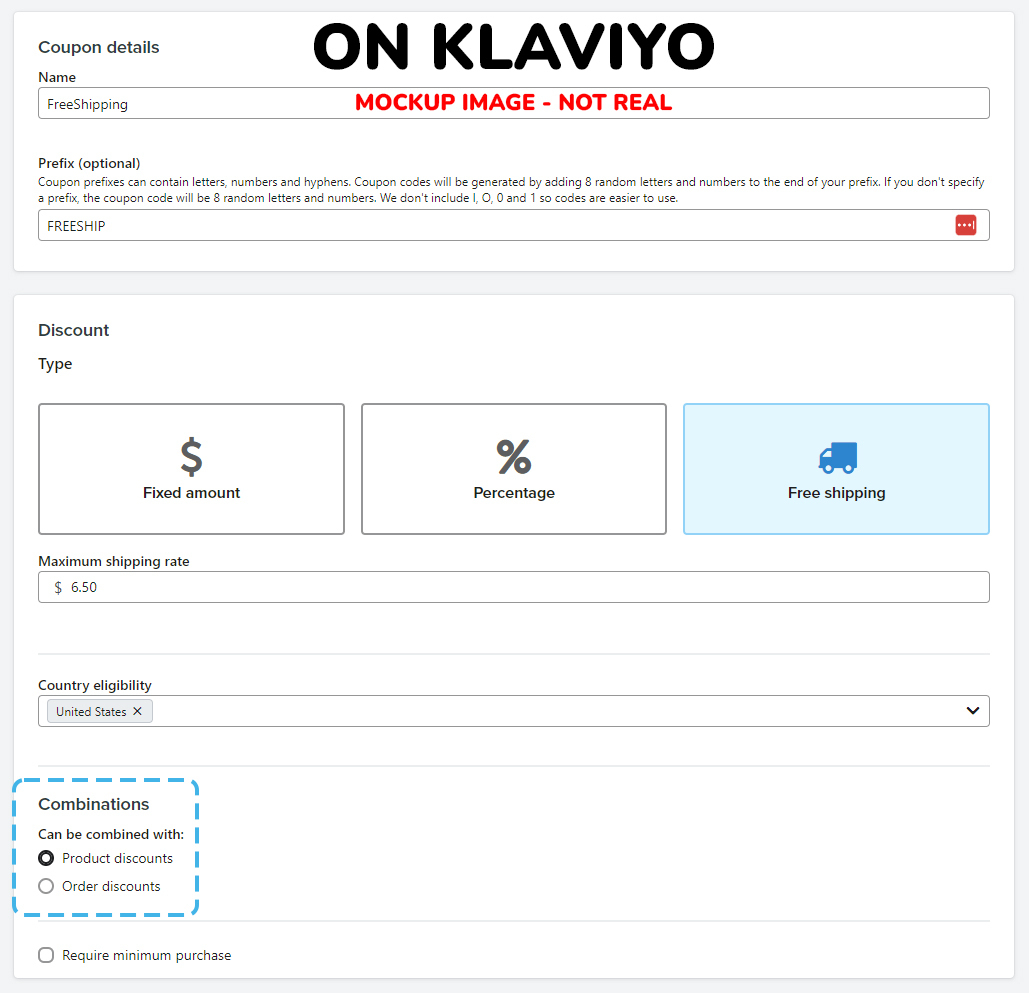 Shopify Discounts - Combinable Discount Codes via Klaviyo