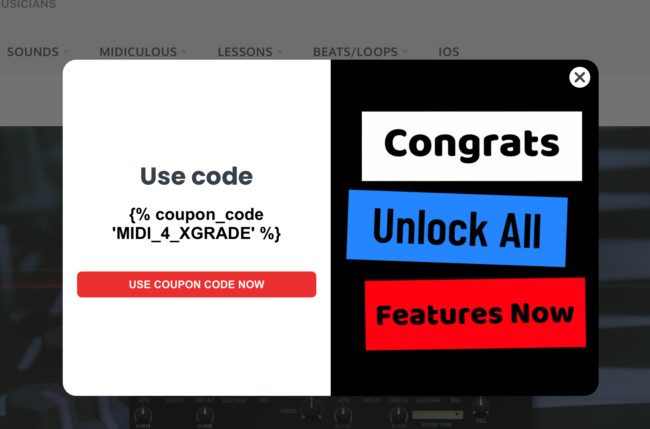 Dynamic Coupon Code in a Popup