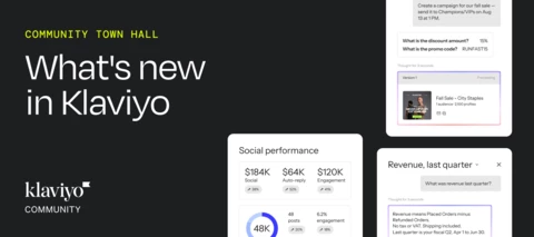 What's new in Klaviyo Town Hall