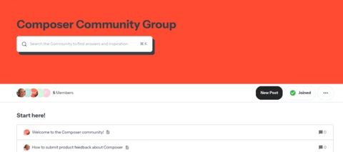 Introducing the Composer Community group – join to share product feedback and more