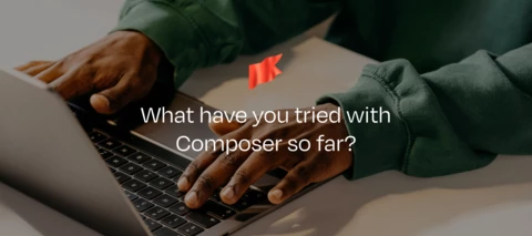 typing on laptop