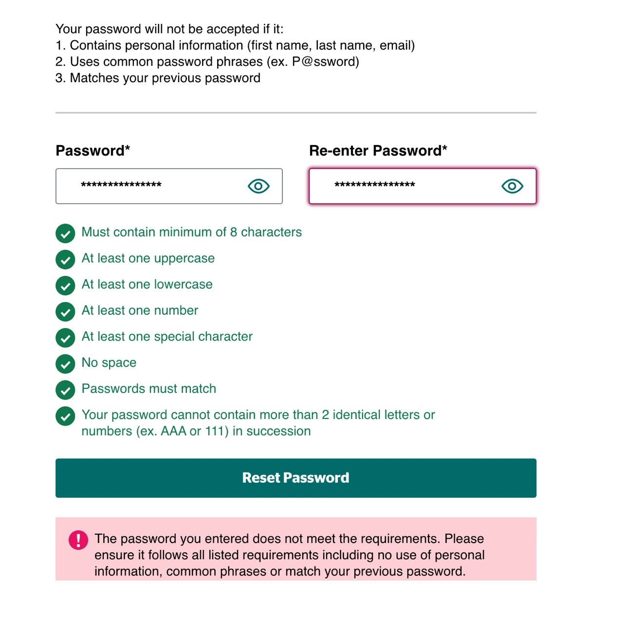 New Password Reset Error | Koodo Community