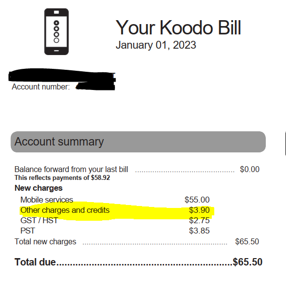 koodo $30 20gb