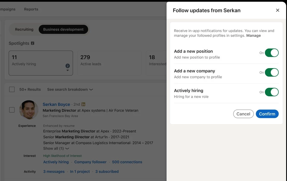 RPS+ Follow Profiles