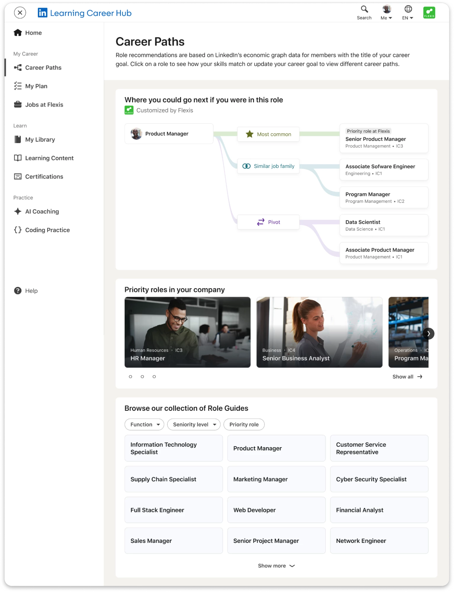 Next Role Explorer UI example