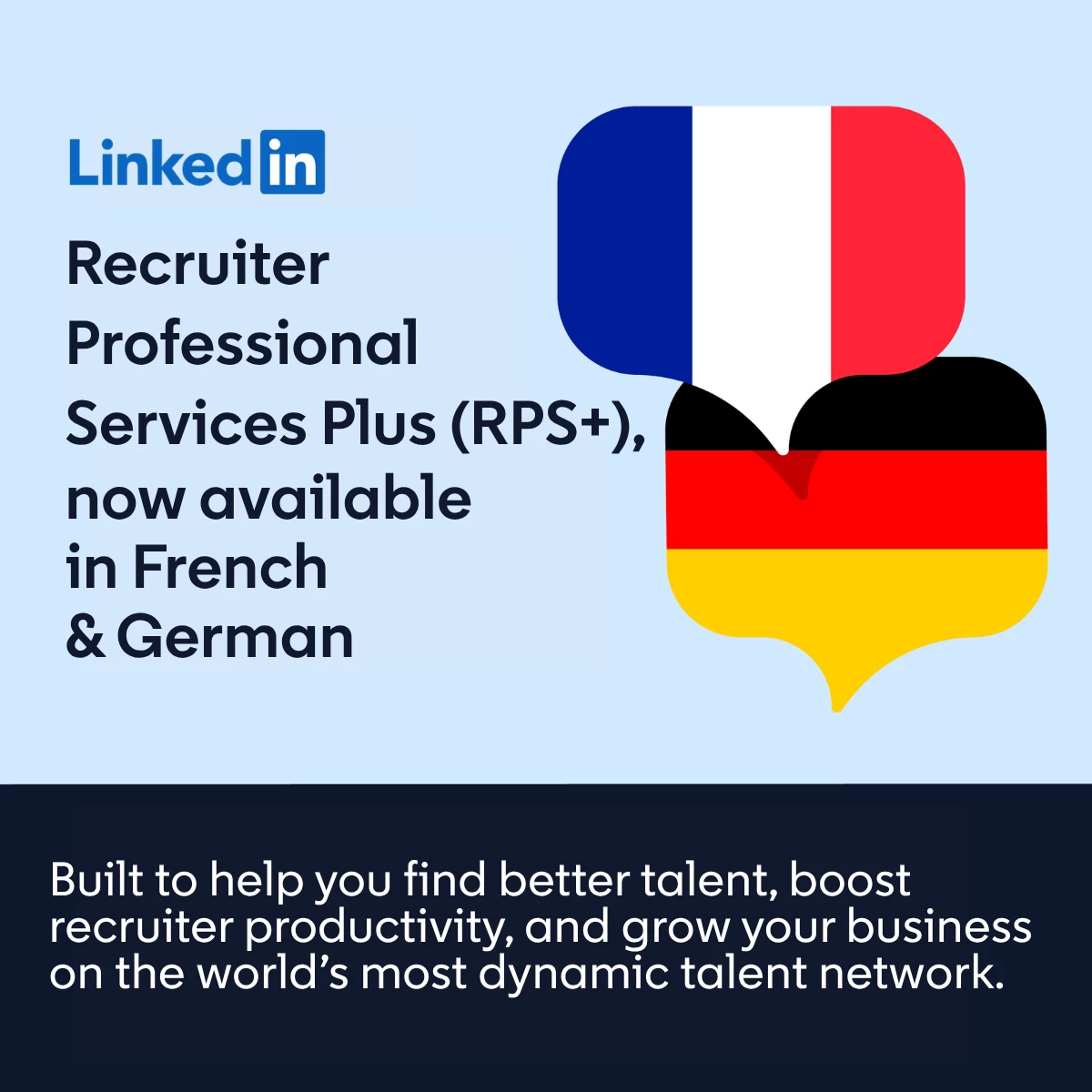 Recruiter Professional Services Plus (RPS+), now in French & German