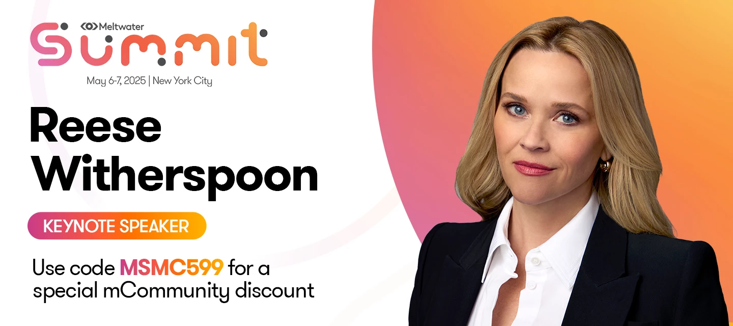 📣 Meltwater Summit 2025 Keynote Speaker Announced: Reese Witherspoon 🤩