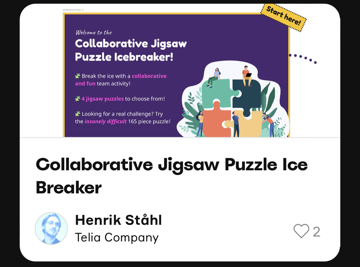 Jigsaw Puzzle and other cool Miro games ideas 🧩