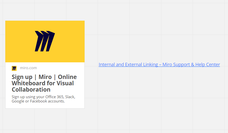 Internal and external linking – Miro Help Center