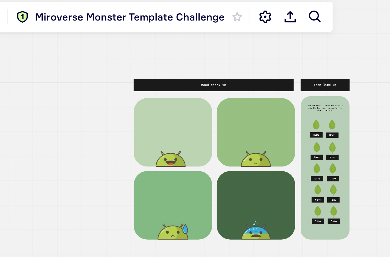 Under the Miroscope – a Miro Monster Game Template