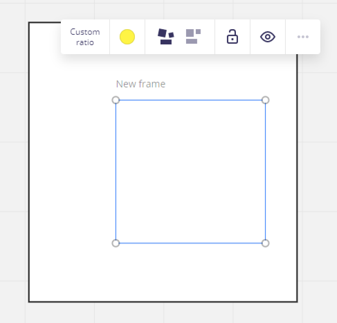 Background colours of frame vs background colour of rectangle | Miro