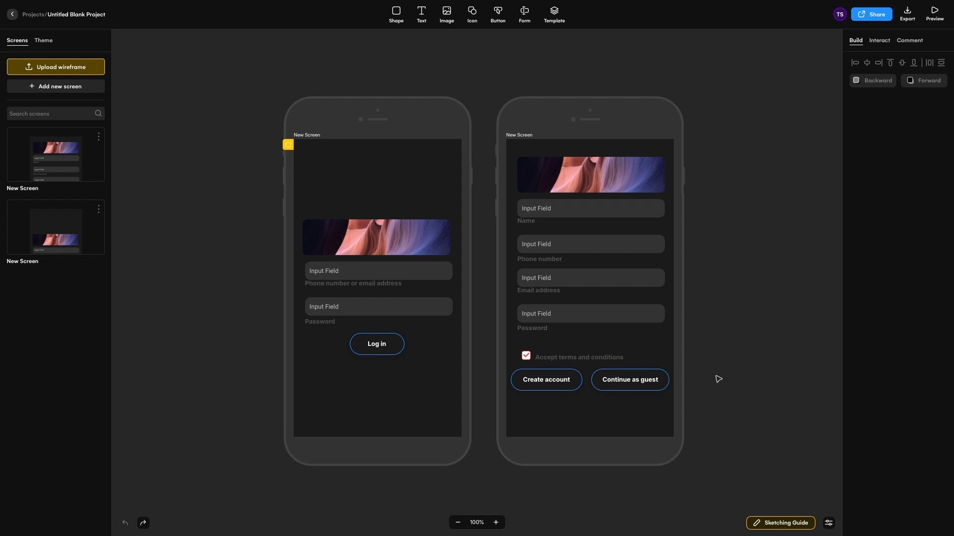 Low-fidelity prototype: (a) Web home interface; (b) Mobile login interface.