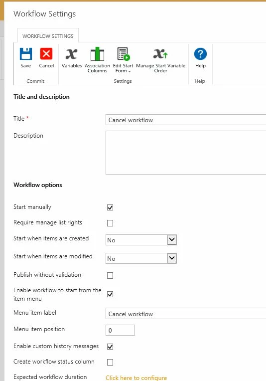 Javascript link to cancel request while status In progress and end all