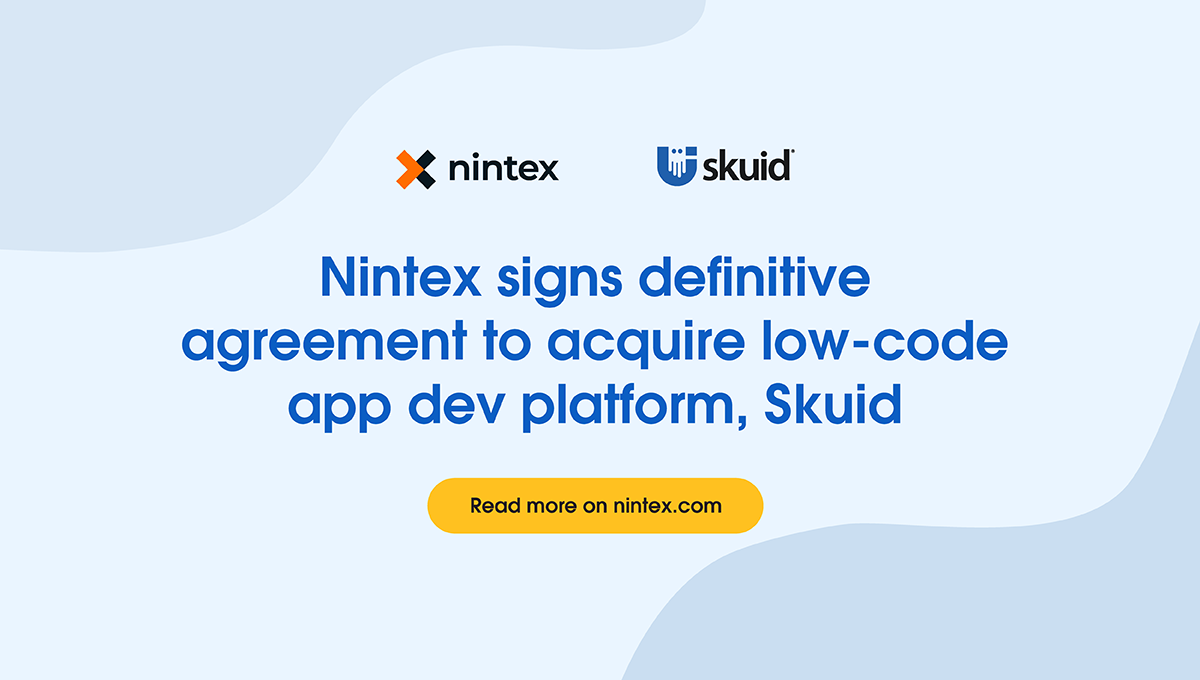 Nintex signs definitive agreement to acquire low-code app dev platform, Skuid